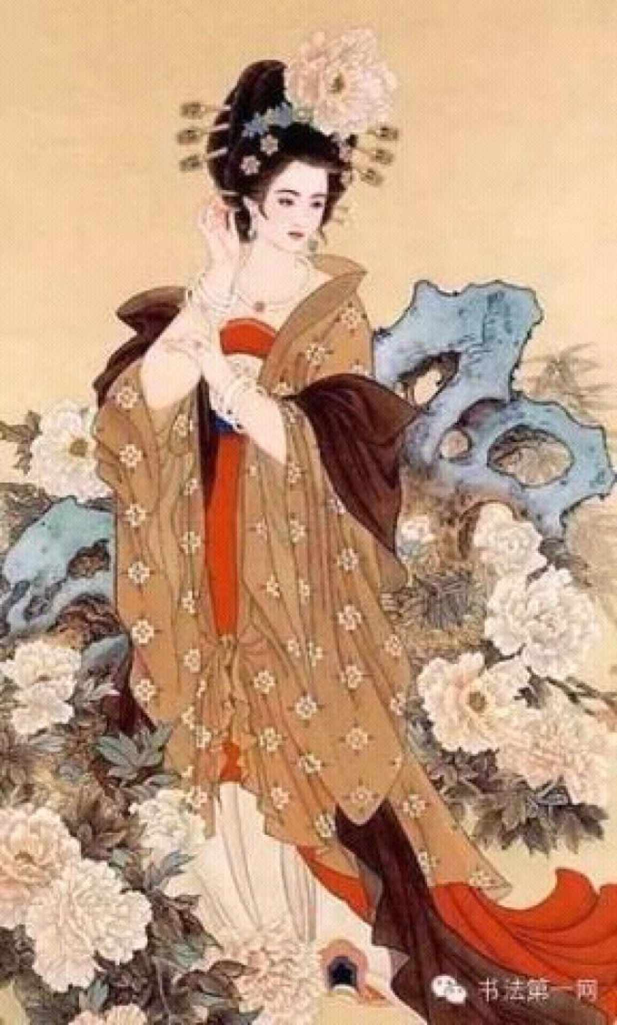 国画中的古代美女 2015-08-05 22:06:52 杨玉环,号太真,蒲州永乐(今
