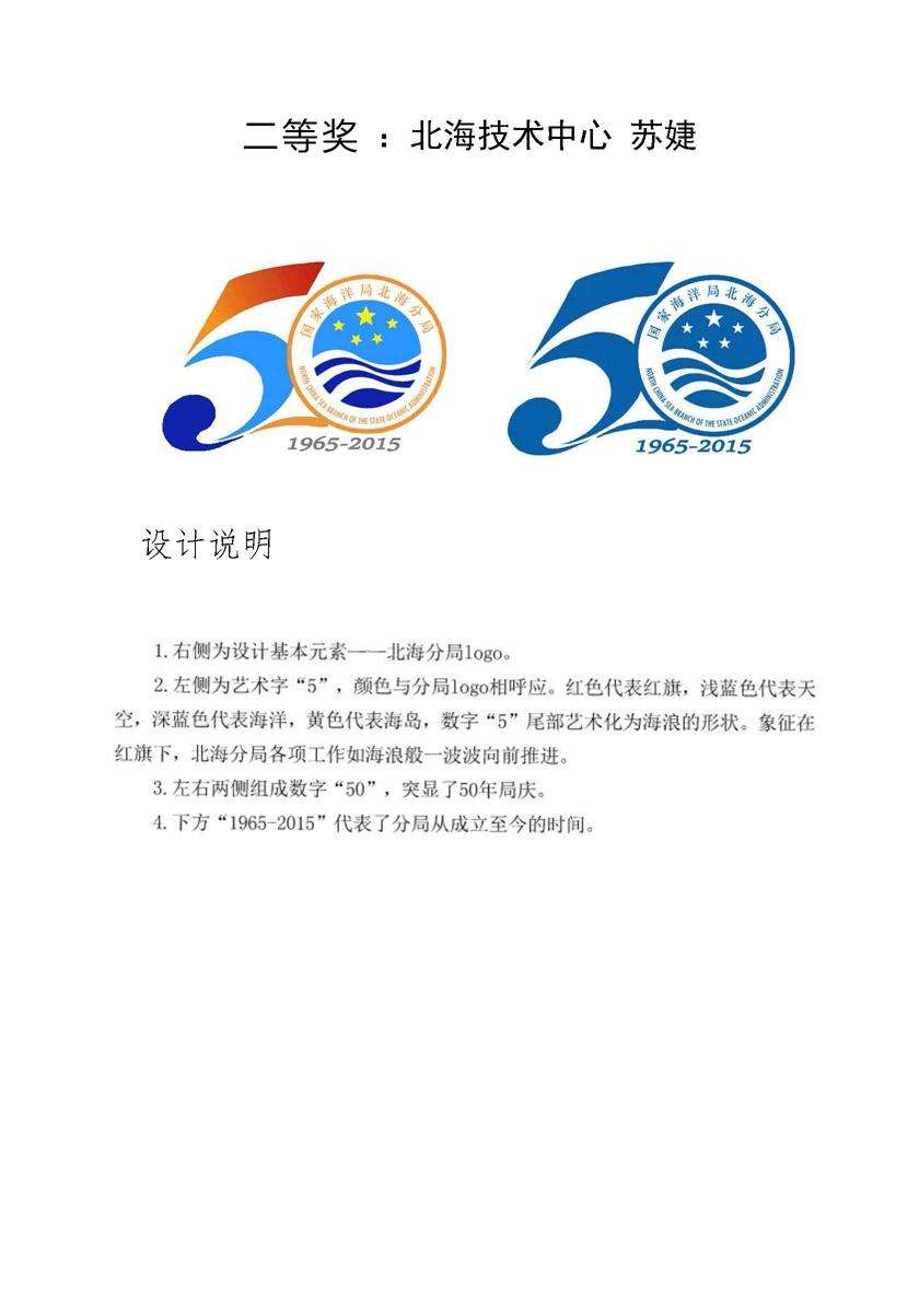 庆祝北海分局建局50周年logo设计大赛获奖作品展